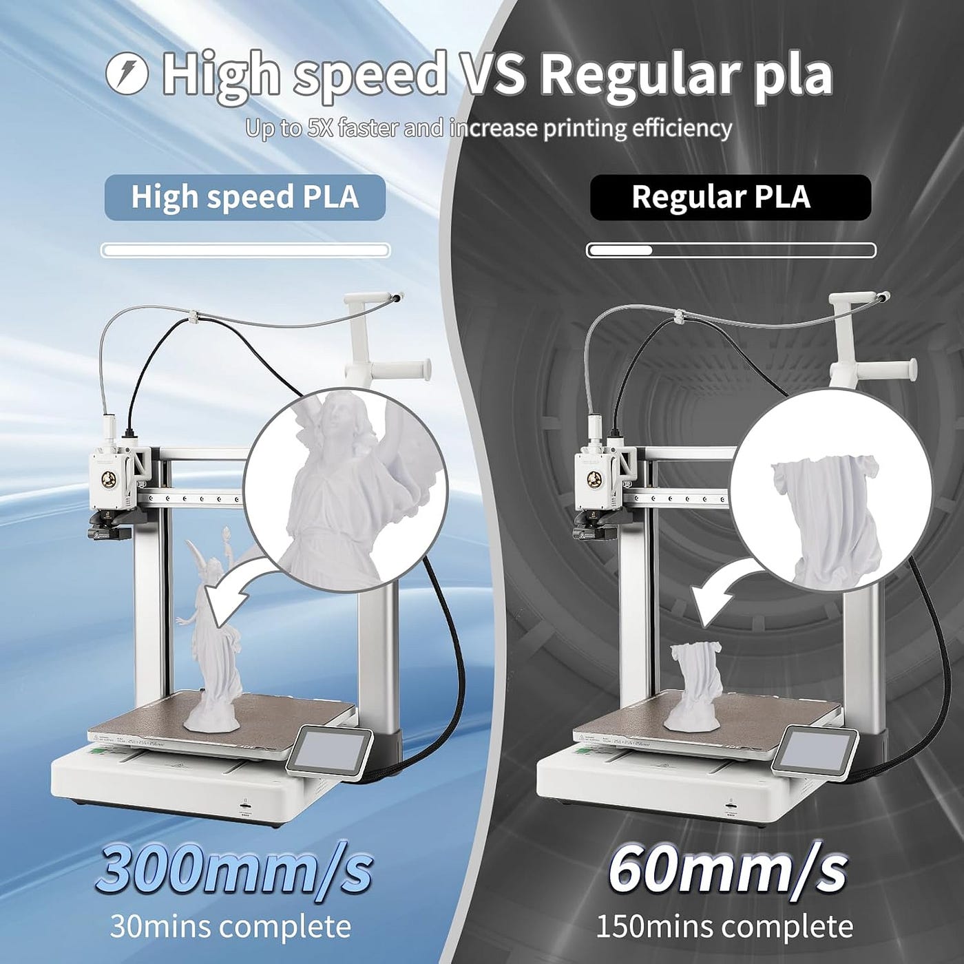 Elevate Your 3D Printing with Basic PLA Filament: Cold White for Precision and Performance!