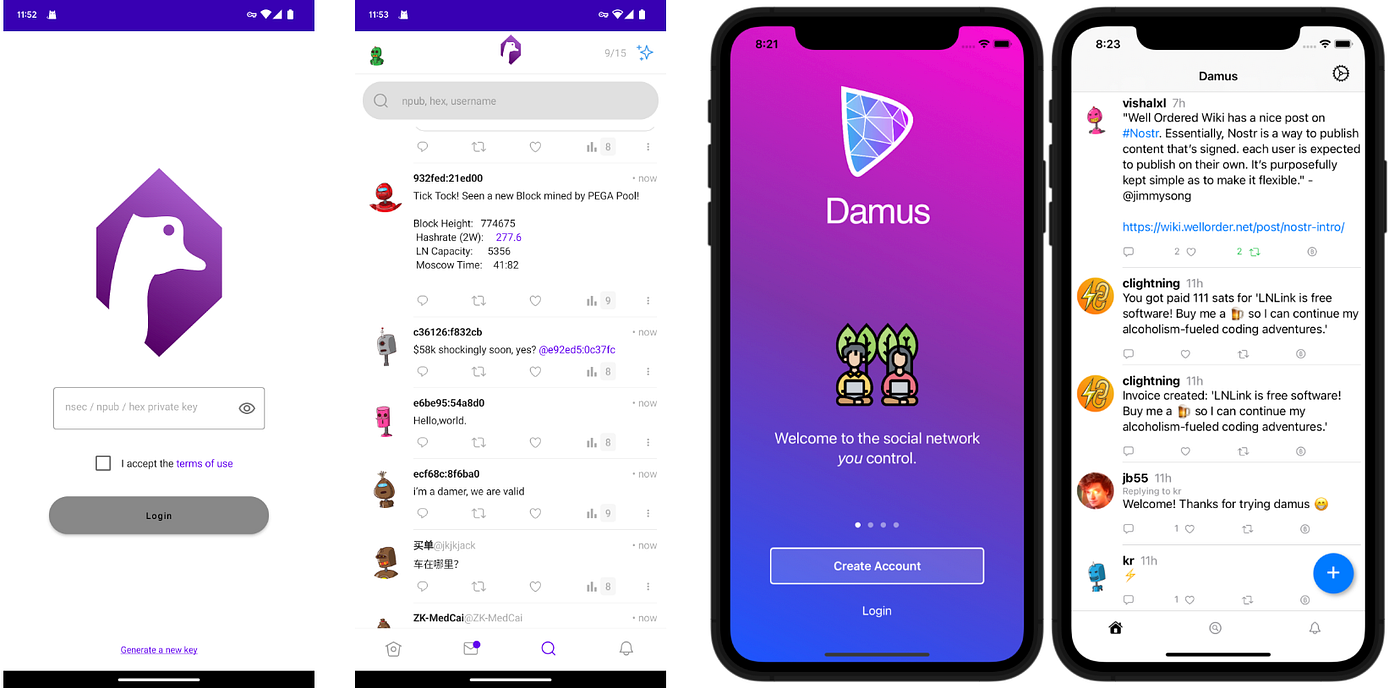Damus and Amethyst: the New Decentralized Social Networks on Nostr | by  Bitunix | Medium