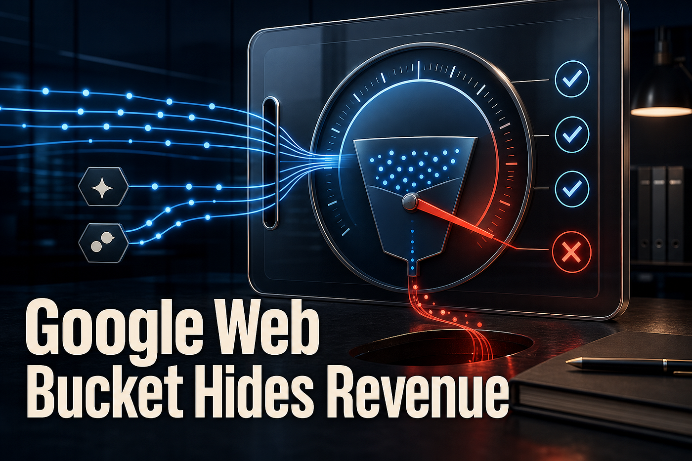 Google’s Web Bucket Hides the Revenue Leak Founders Miss. Image created by the author with diffusion-synthesis and Python post-processing.
