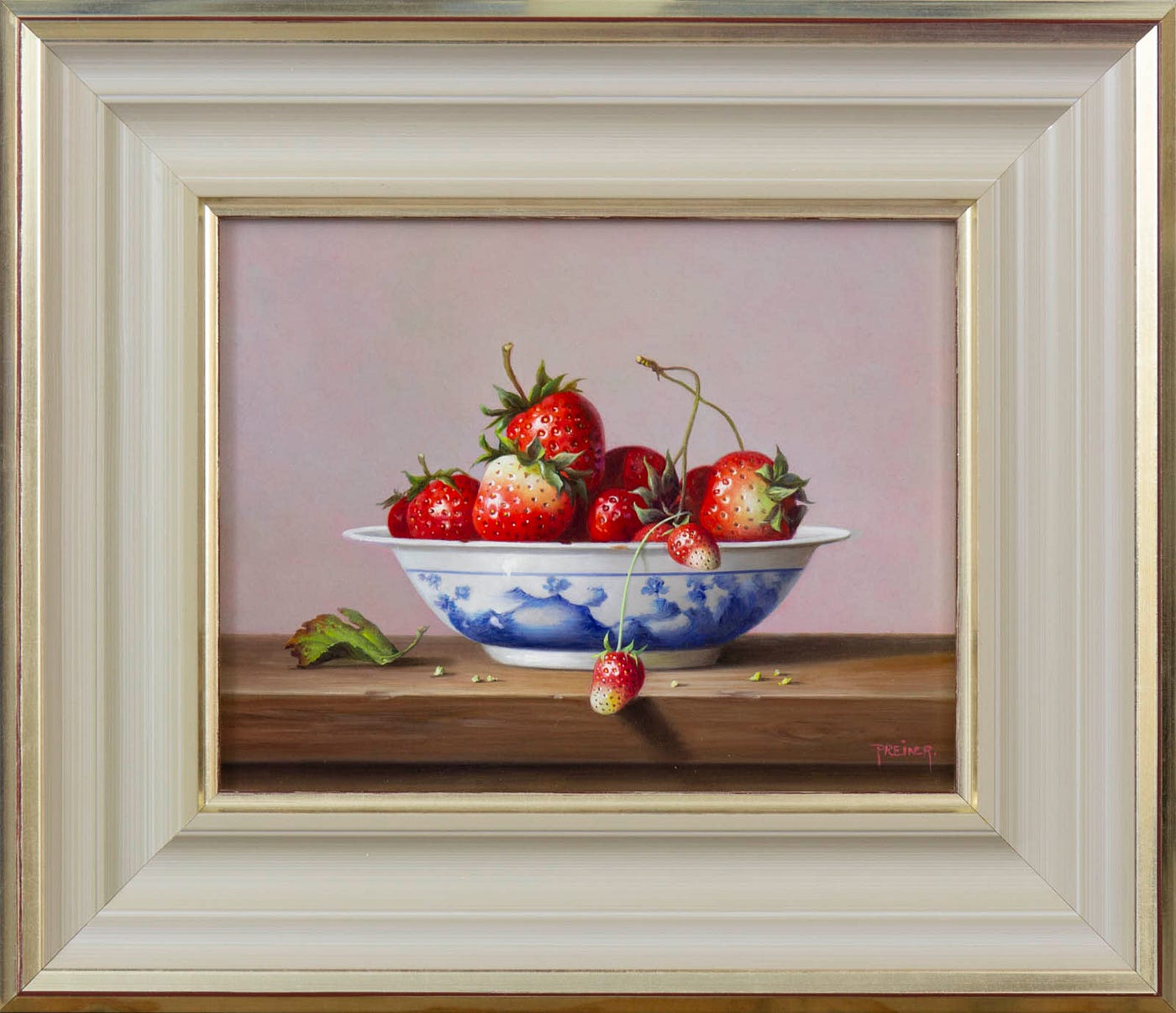 Zoltan Preiner — “Strawberries in Porcelain Bowl”