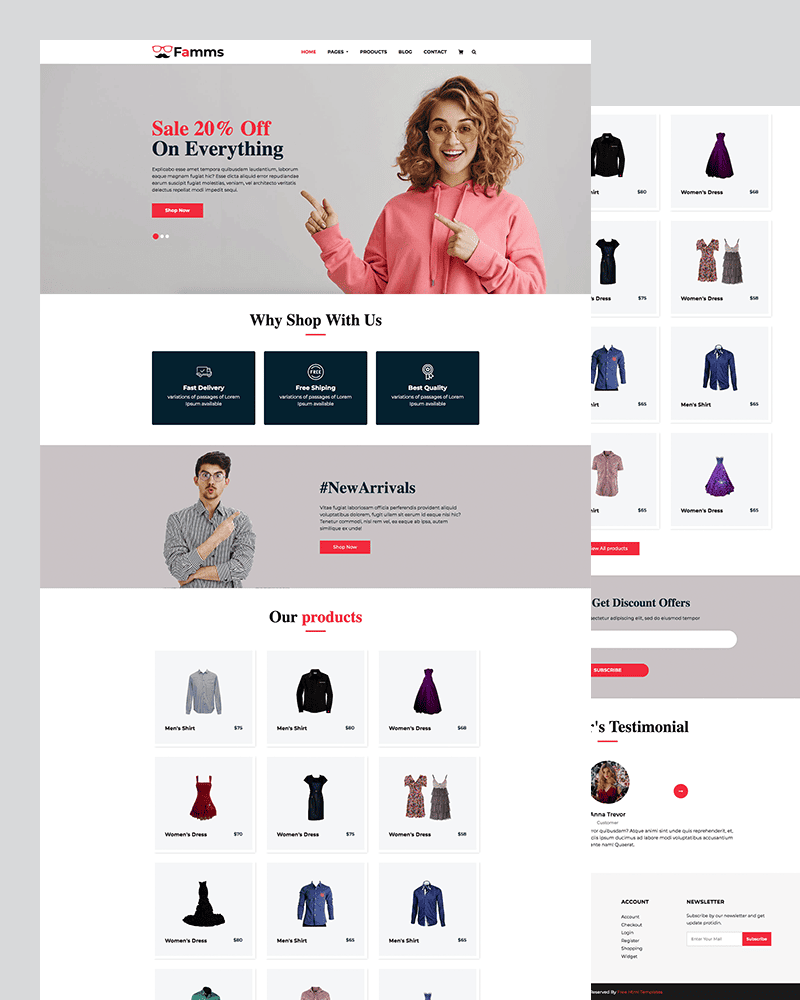 Top 20 Free HTML CSS E-commerce Templates for Your Online Store | 2023 | by  dailytechnotes | Medium