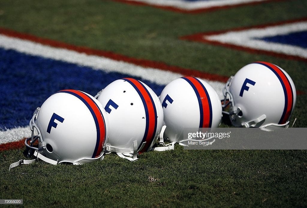 LOOK: Florida Gators unveil American flag script white helmets for