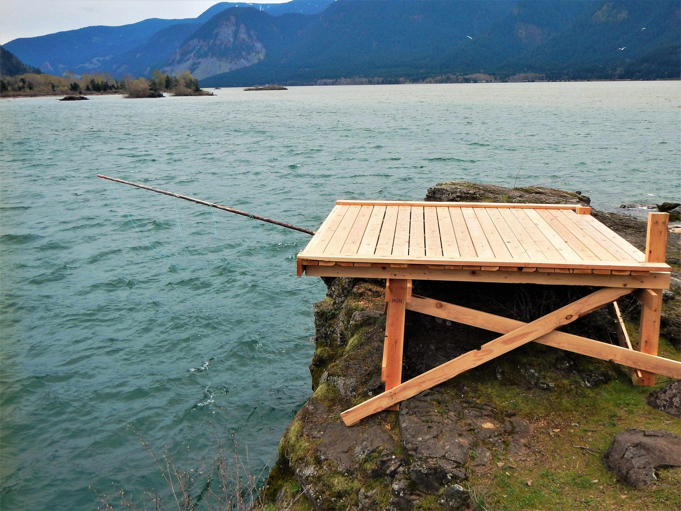 Tribal Fishing Platforms Built At Wind River Mouth, by Northwest Sportsman