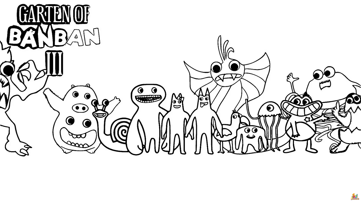 Coloring Pages - Garten of Banban 3 – Having fun with children
