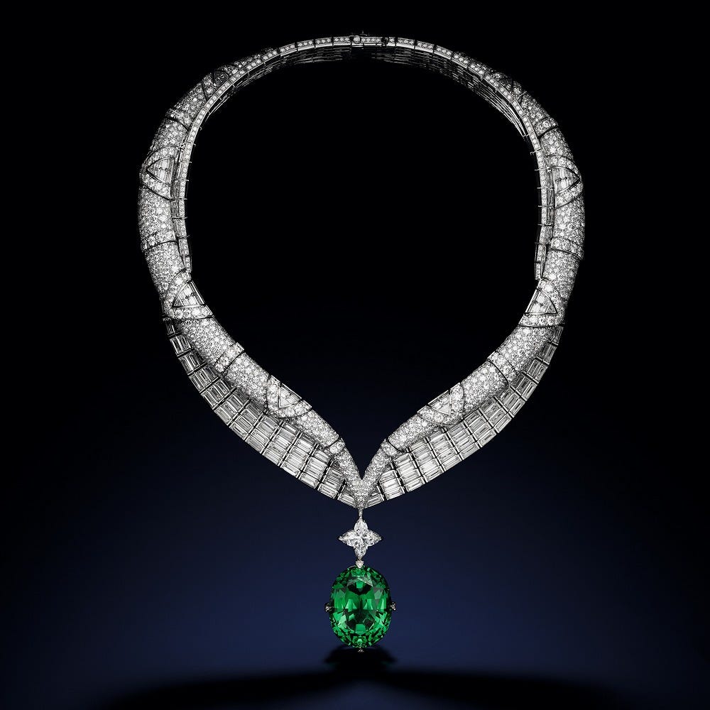 Louis Vuitton Colored Monogram Stone Pendant Necklace