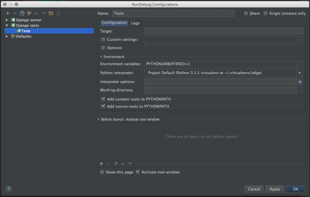 Develop with Django in OS X using Pycharm | by Nicholas Romero | Medium