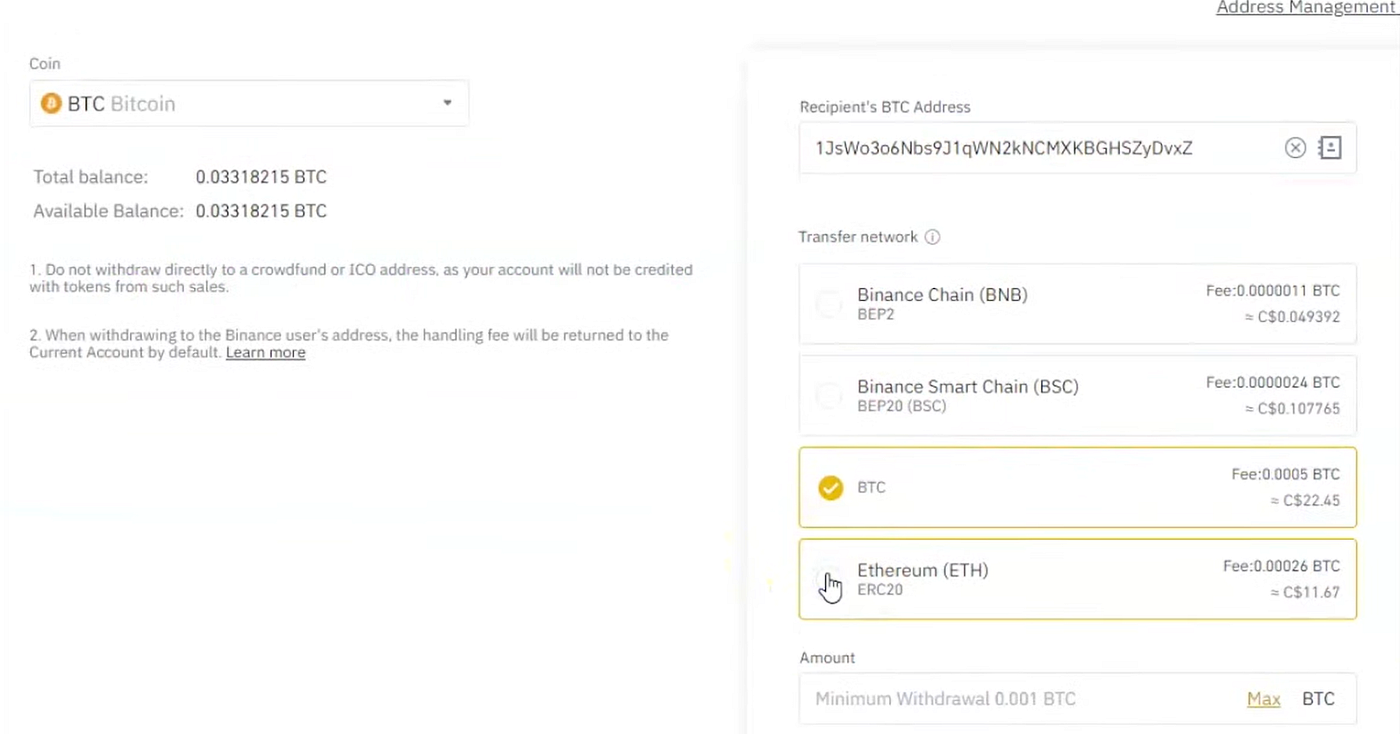 4 simple steps to move your BTC from Binance to your hot wallet | by Alpyne  Labs | Medium