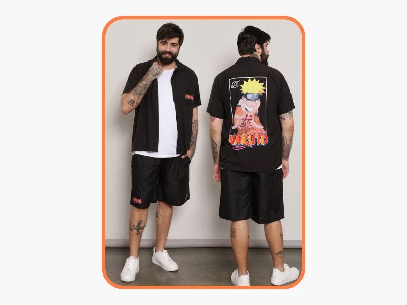 Camiseta Naruto Nuvem Akatsuki Símbolos Aldeias