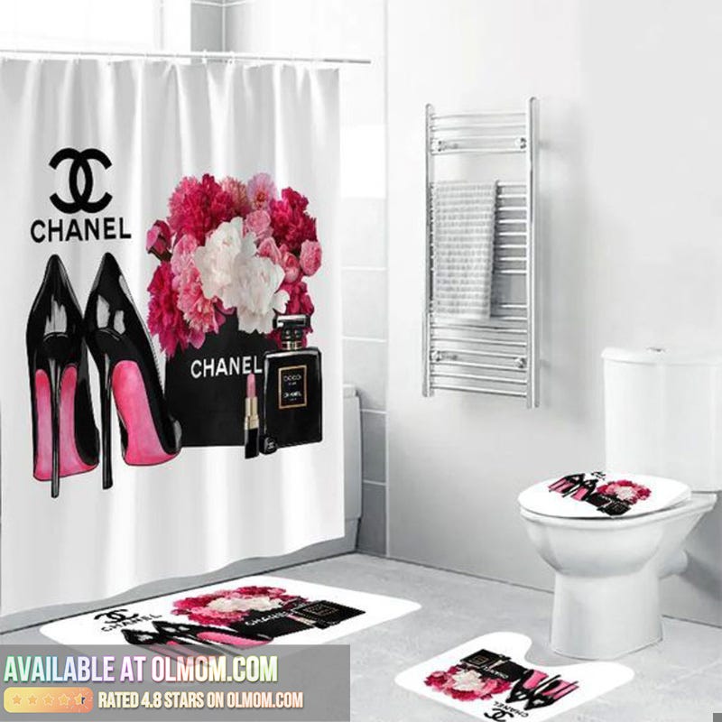 Louis Vuitton Lv Dark Bathroom Set Hot 2023 Luxury Shower Curtain Bath # shower #curtain #home decor, by son nguyen