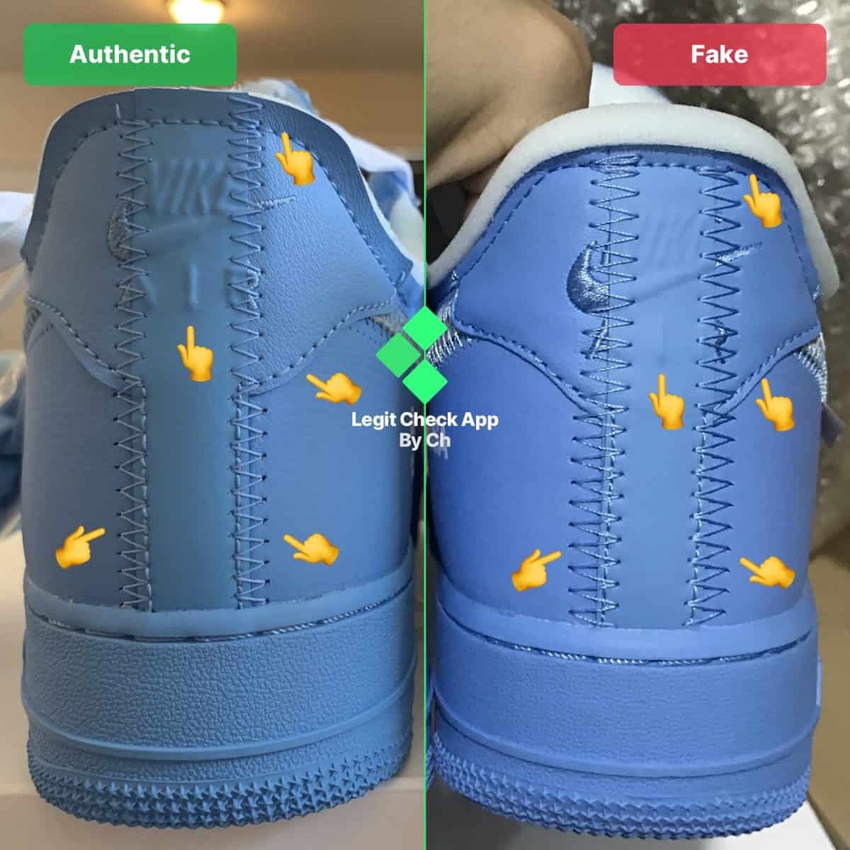 air force 1 off white blue fake