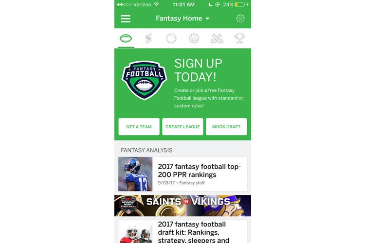 Product Case Study: ESPN's Draft Lobby Redesign