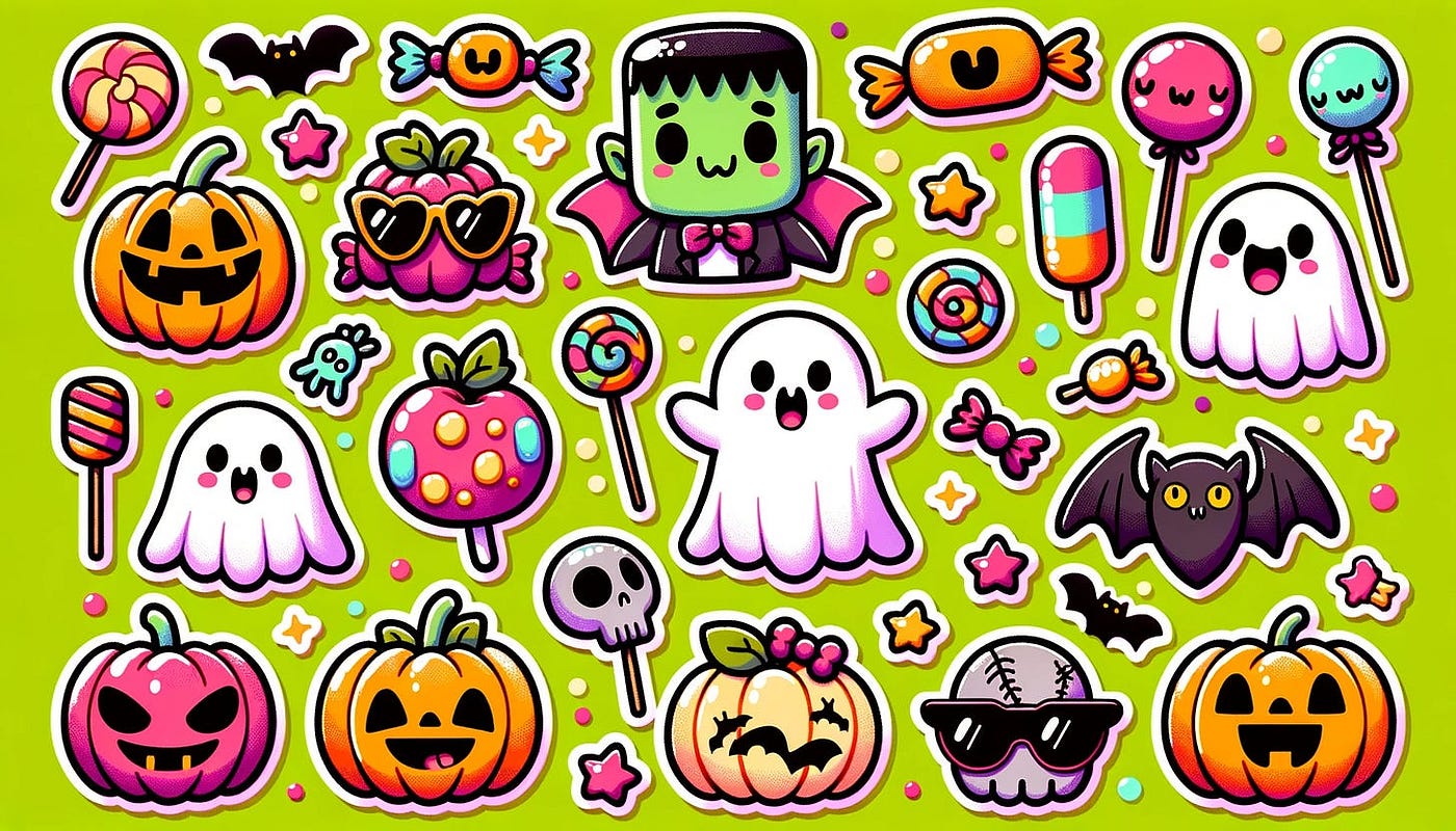 SPOOKY MONTH STICKERS! 21 sticker designs