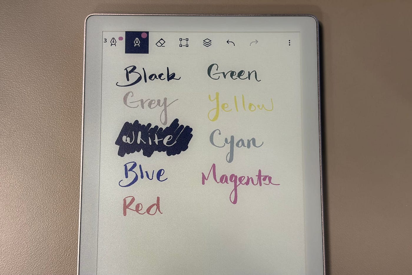 Color options on Move (photo by author)