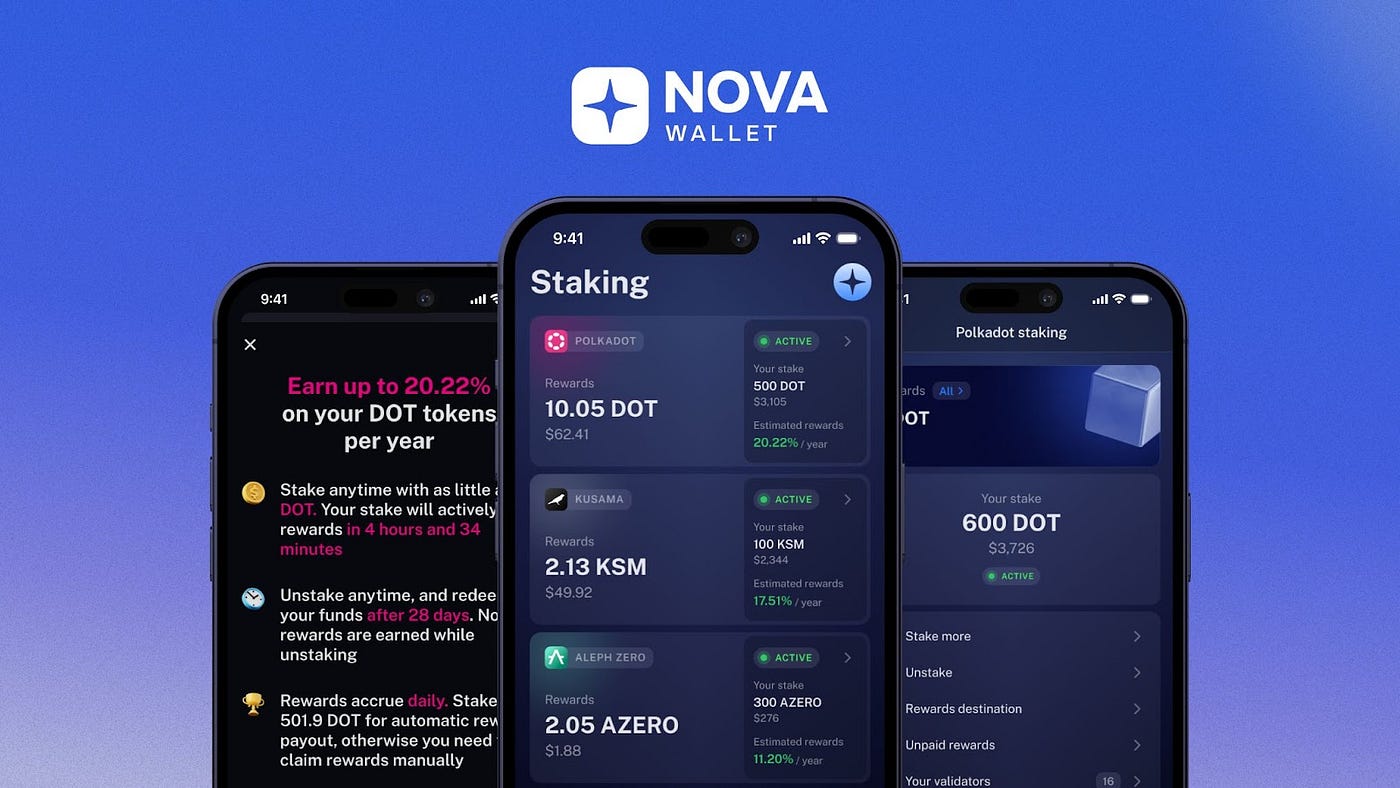 Nova Wallet is now the best app for Polkadot Staking – and the timing is  perfect! | by Nova Wallet | Medium