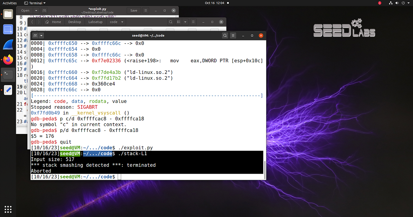 Buffer Overflow Attack — SEED Labs Set-UID Edition | by