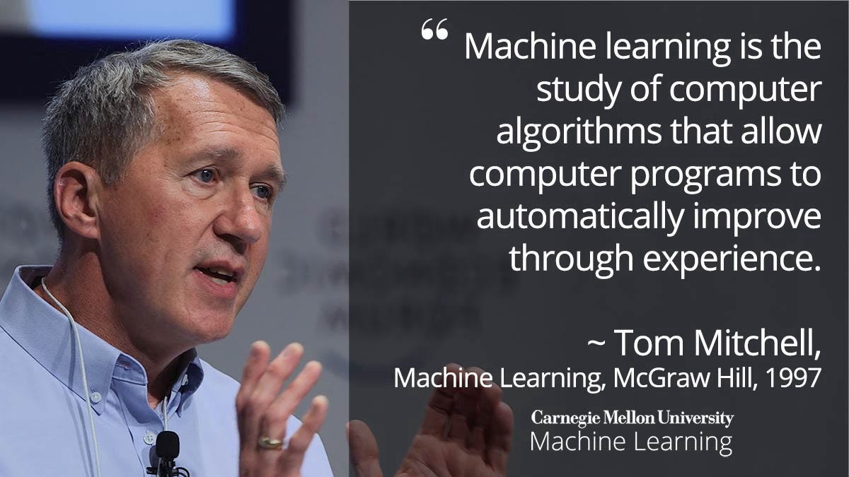 What's Machine Learning? First definition and one example. Tom