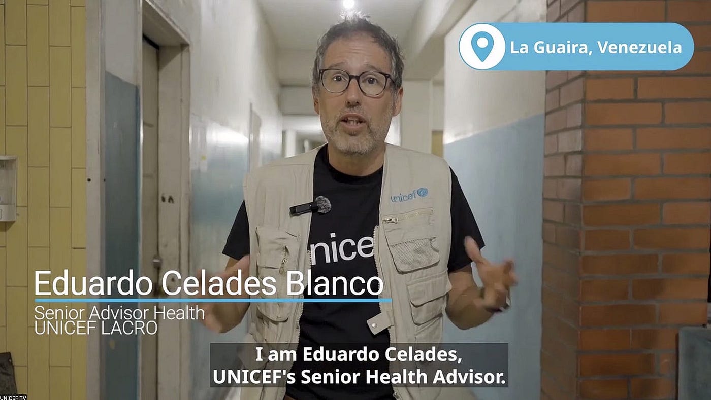UNICEF Senior Health Advisor Eduardo Celades Blanco speaking from La Guaira during UNICEF’s emergency briefing on the response to the Venezuela earthquakes.