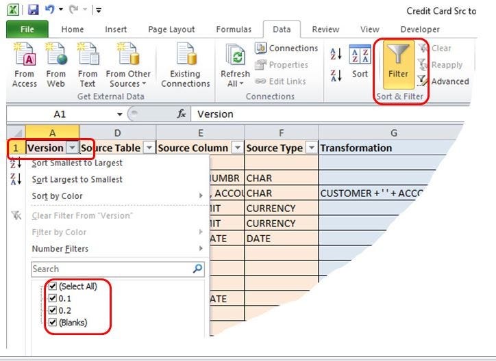 Data Mapping Template Excel