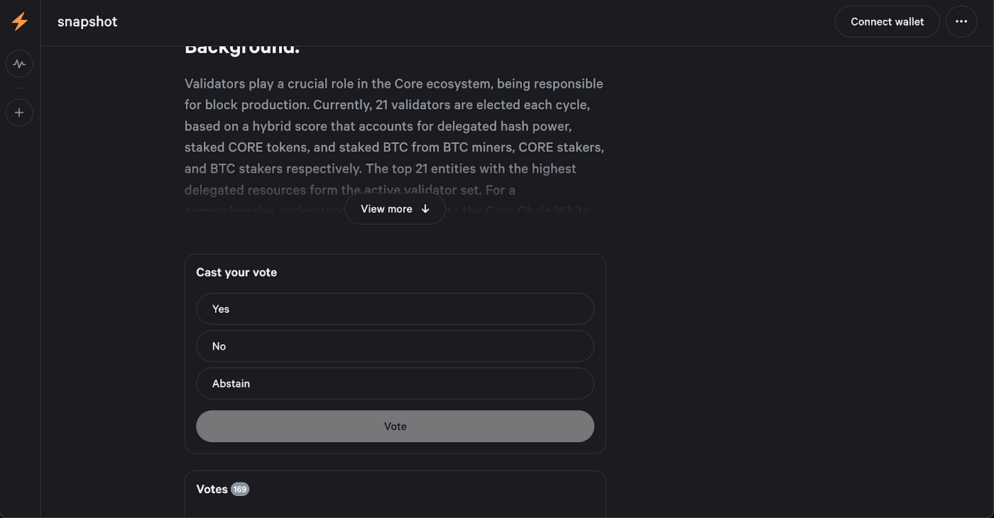 Core Governance: How to Vote for Proposals | by Core DAO | Medium