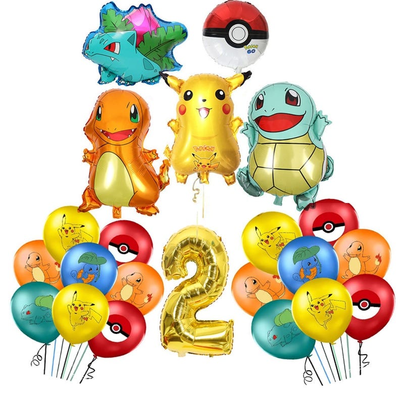 Pokemon Birthday Numbers Pikachu Numbers Age Birthday Decor Party