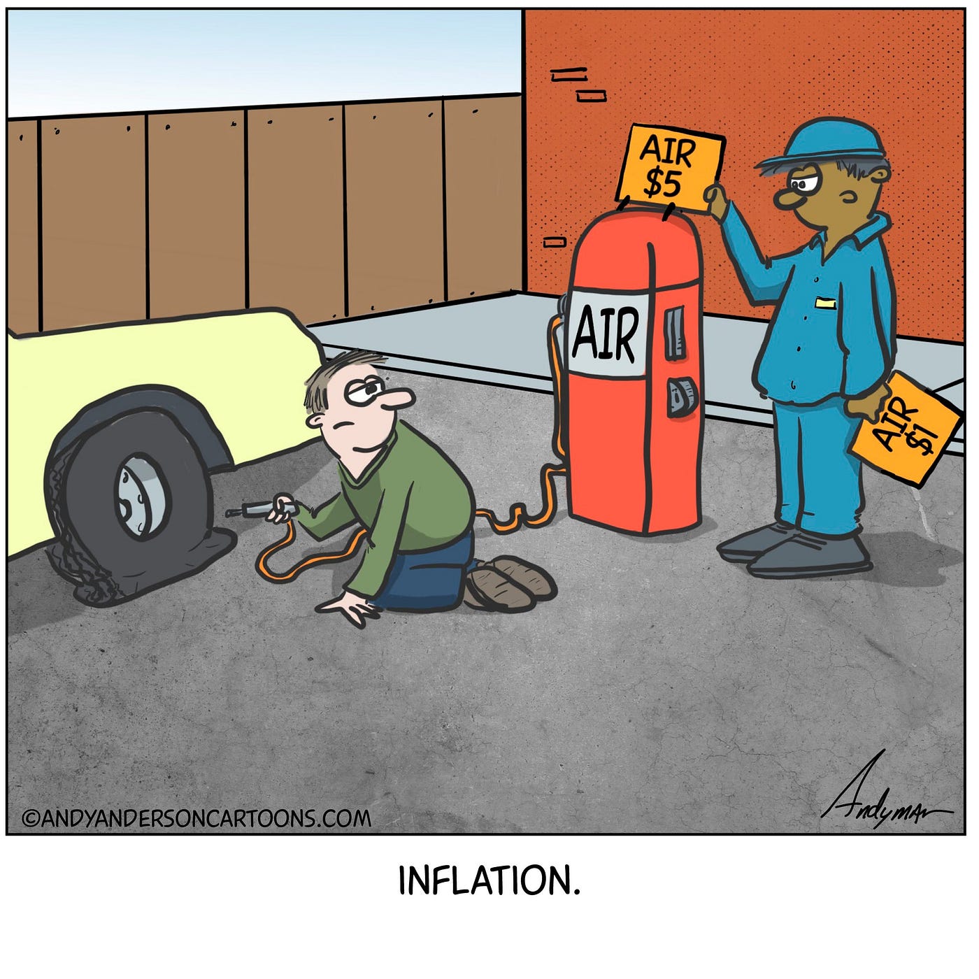 On the face of it, $5 might be cheap but the increase is a whopping 400%! [Source: Andy Anderson Cartoons]