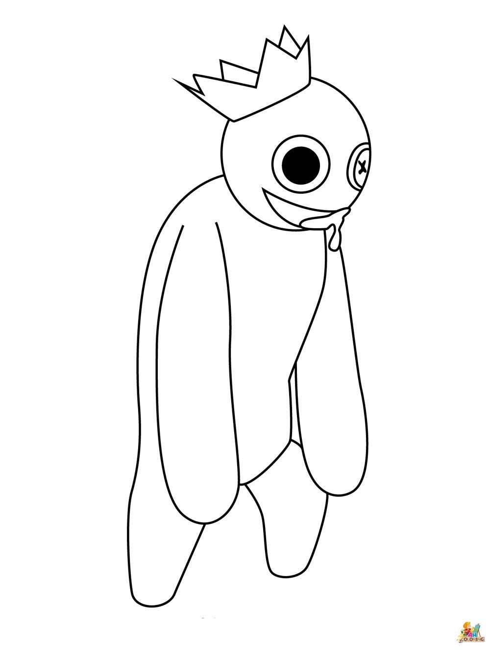 Singing Rainbow Friends Roblox coloring page