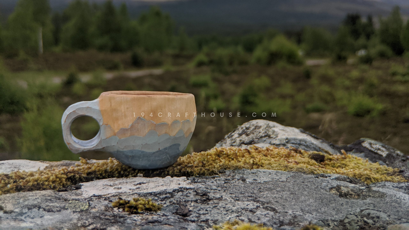 Scandinavian Wooden Mug Gear Cup Coffee Cup Kuksa Camping Cup Hand