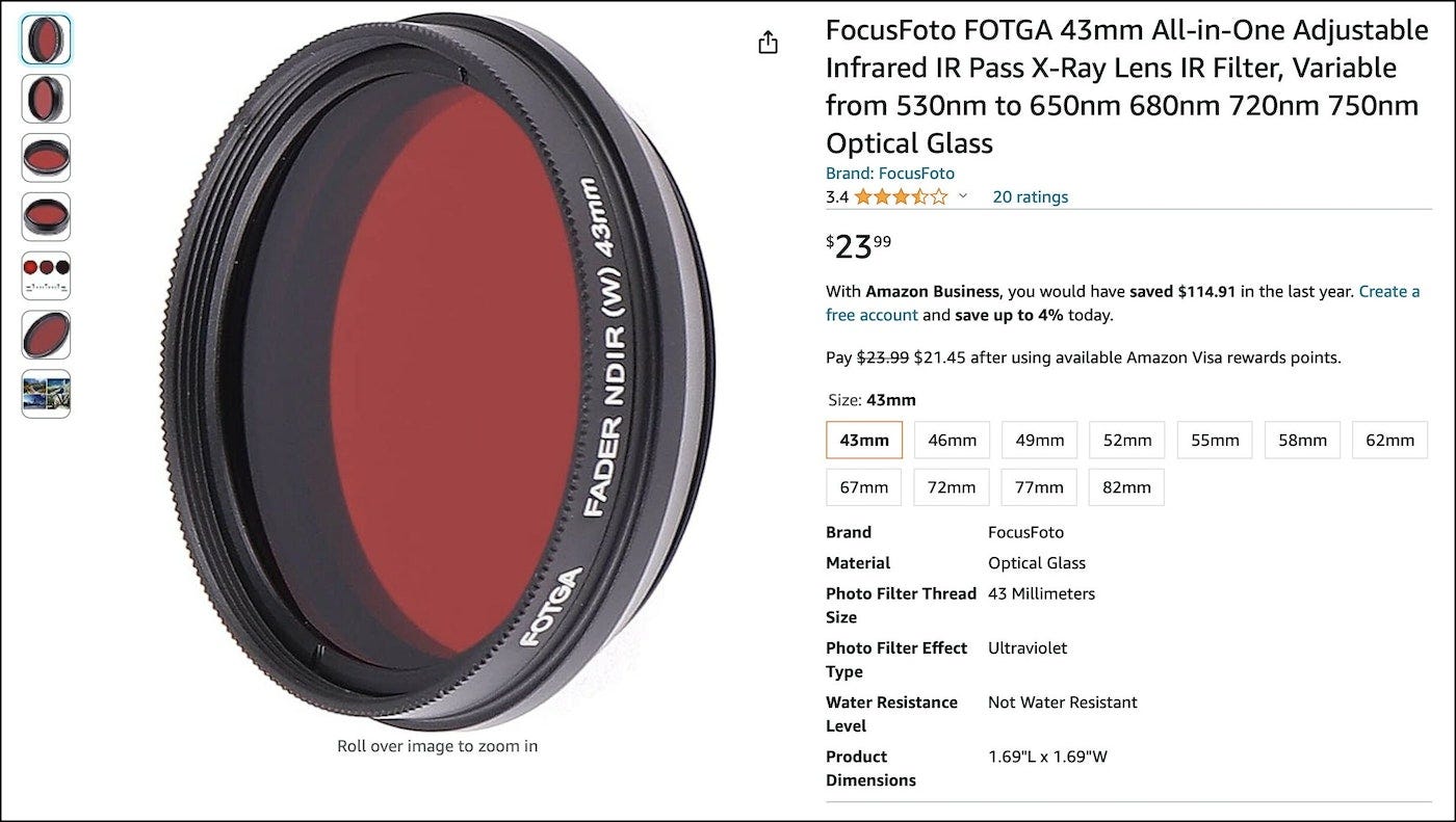 FOTGA variable IR filter: A review | by Eric Seale | Live View | Medium