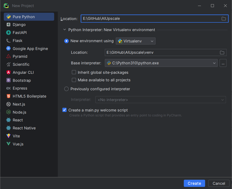 How to create Python scripts automatically using AI