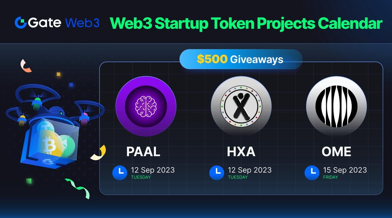 New Free Airdrops on Gate.io Startup: PAAL AI and o-mee | by Gate | Medium