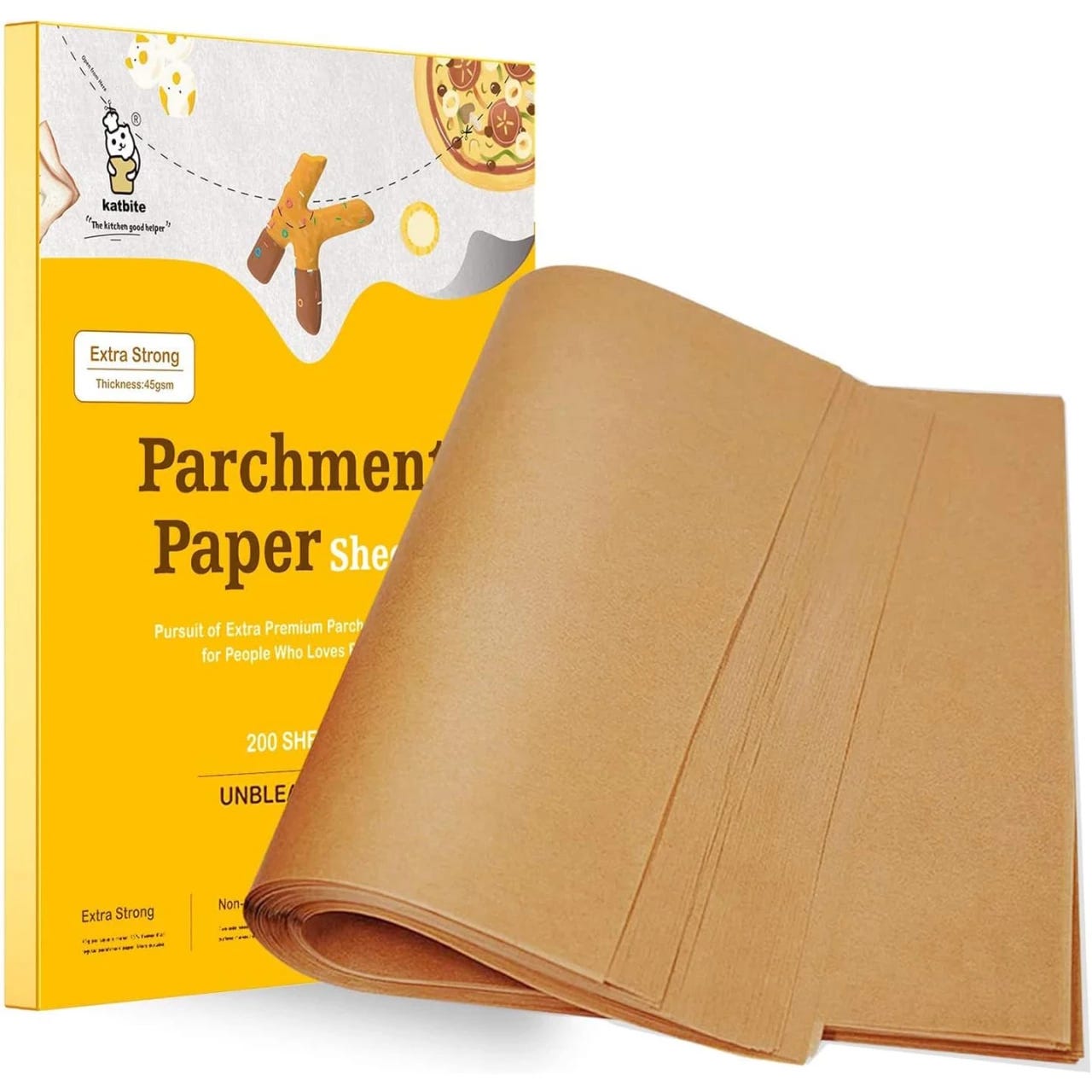 SMARTAKE 200 Pcs Parchment Paper Baking Sheets, 12x16 Inches Non-Stick  Precut Baking Parchment, Perfect for Baking Grilling Air Fryer Steaming  Bread Cup Cake Cookie and More (Unbleached) U 