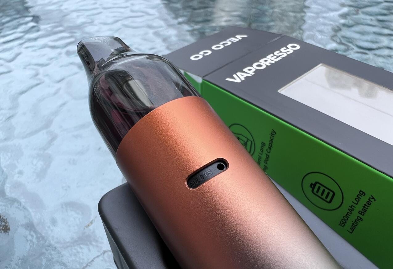 Vaporesso Veco Go by Vaporesso — A Mid-Range Mod Pod Vape Balancing Style,  Performance, and Affordability | by MyVapeReview