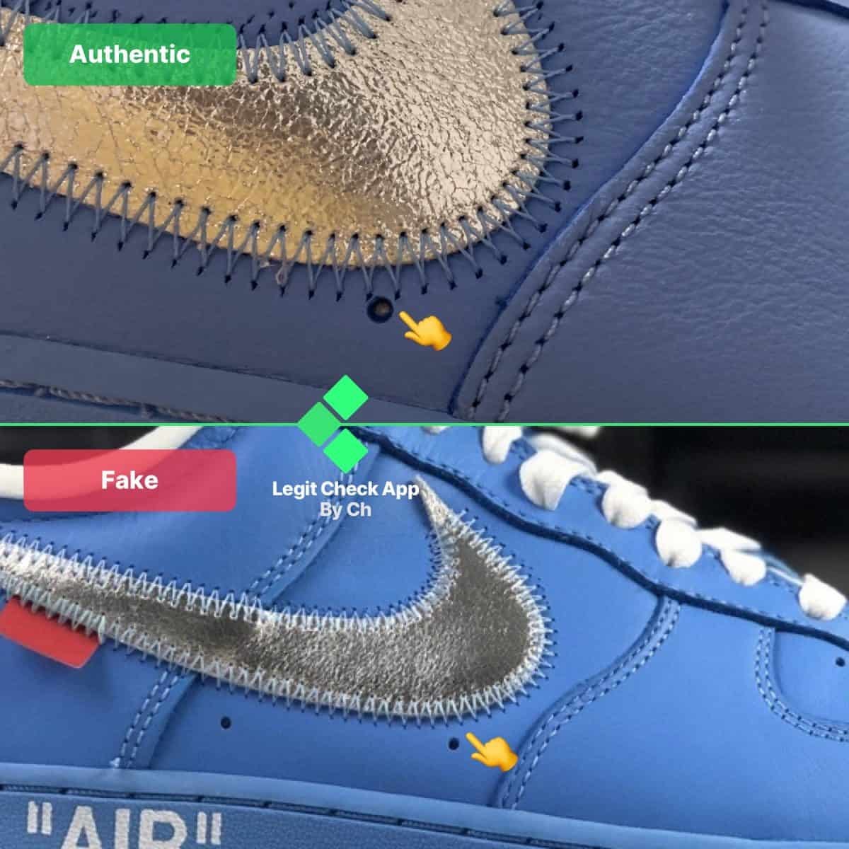 nike air force 1 off white blue fake vs real