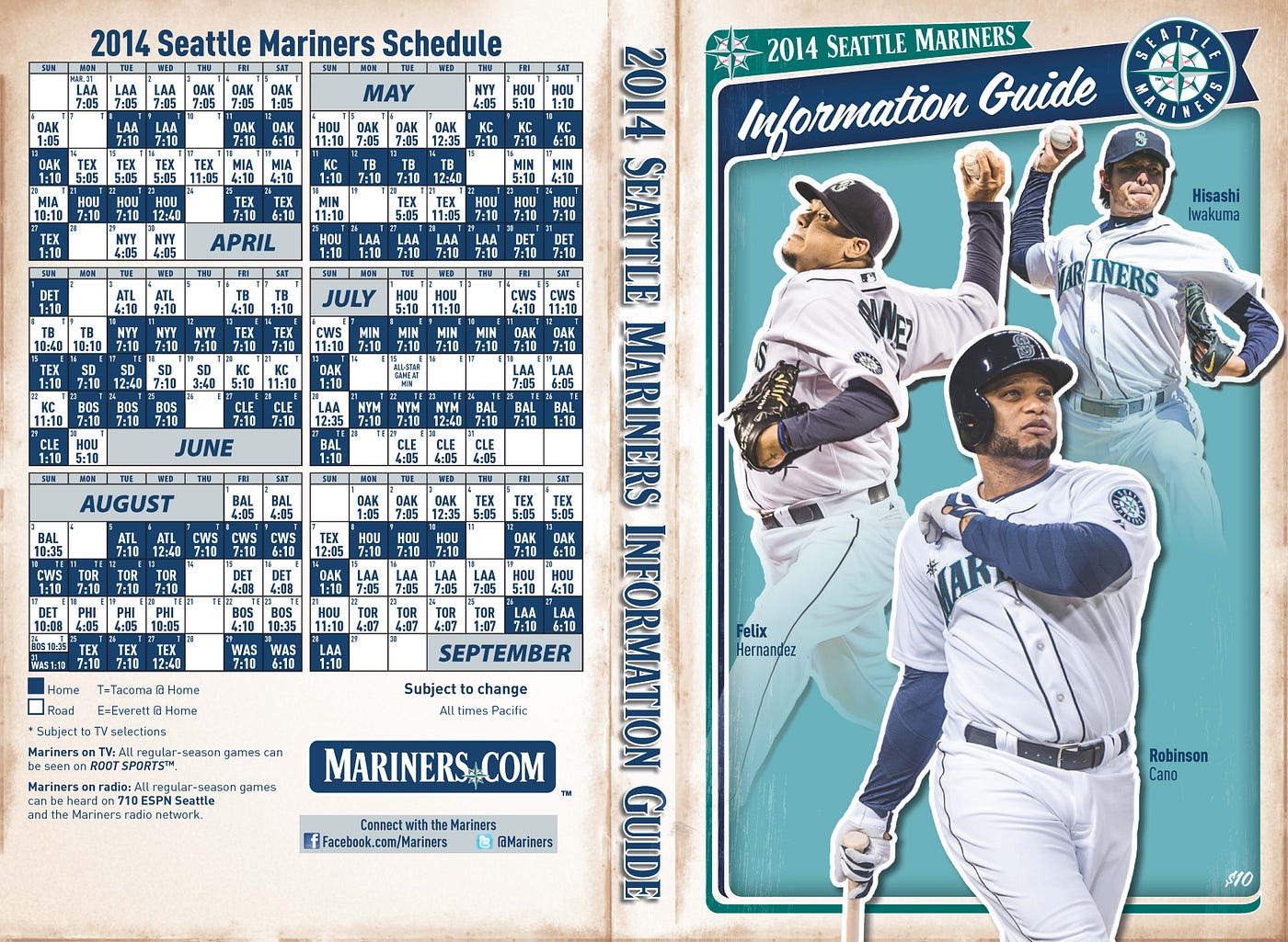 Seattle Mariners Baseball Team Schedule Magnets 4 x 7