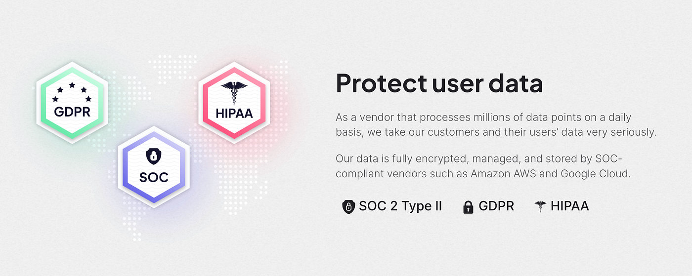 Protecting user data and privacy is a top priority at Userpilot.