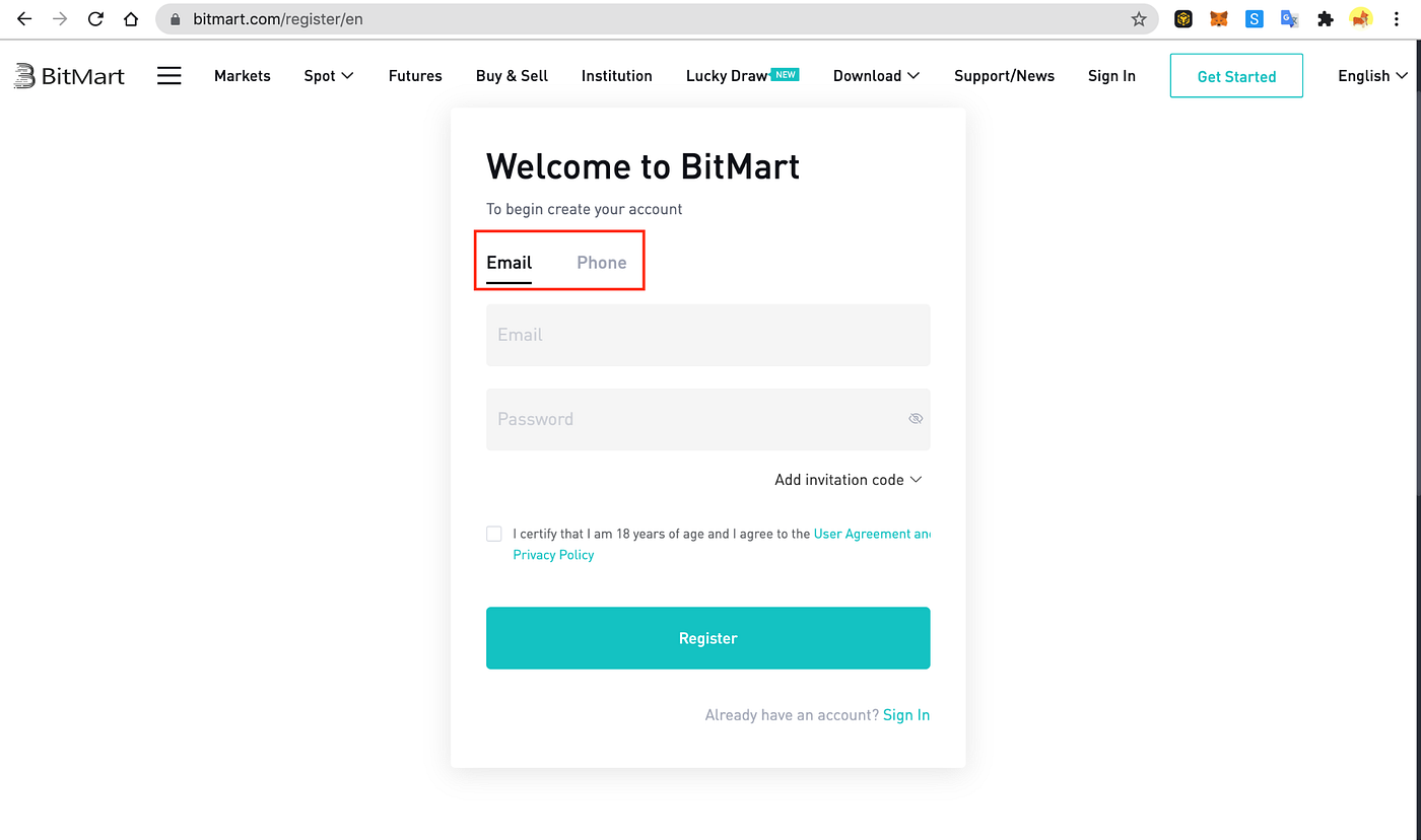HOW TO REGISTER AND VERIFY YOUR ACCOUNT AT BITMART | by Token Play | Medium