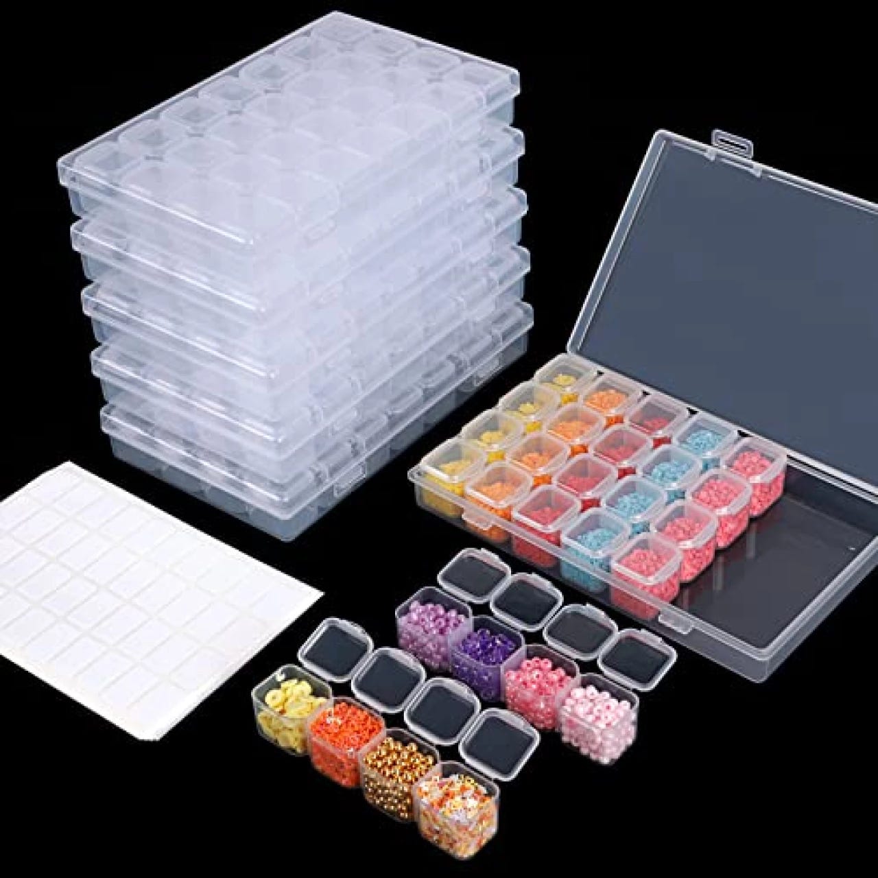 ARTDOT Diamond Painting Storage Boxes, 60 Slots Bead Storage with