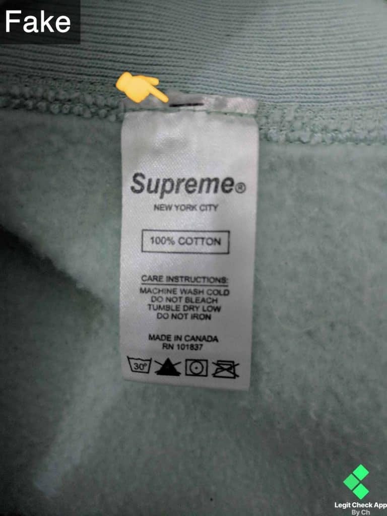 supreme wash tag legit check