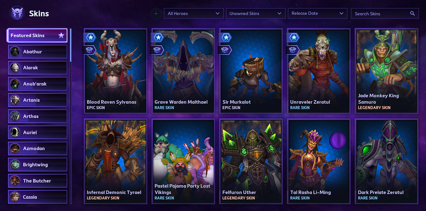 Heroes of the Storm 2.0: Economy, Cosmetic Content, & Progression Analysis, by Matthew Camp