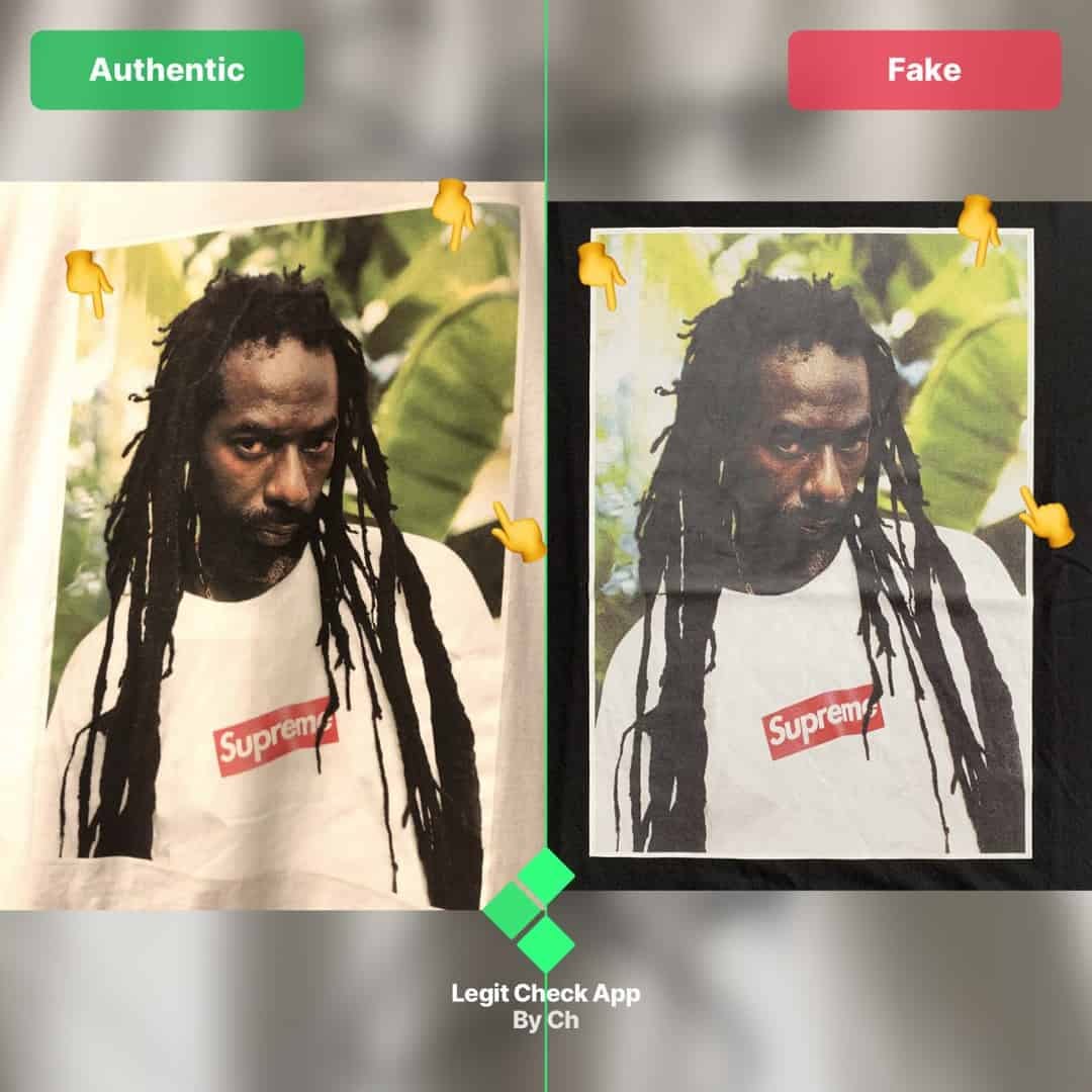 How To Spot Fake Supreme Buju Banton T-Shirts