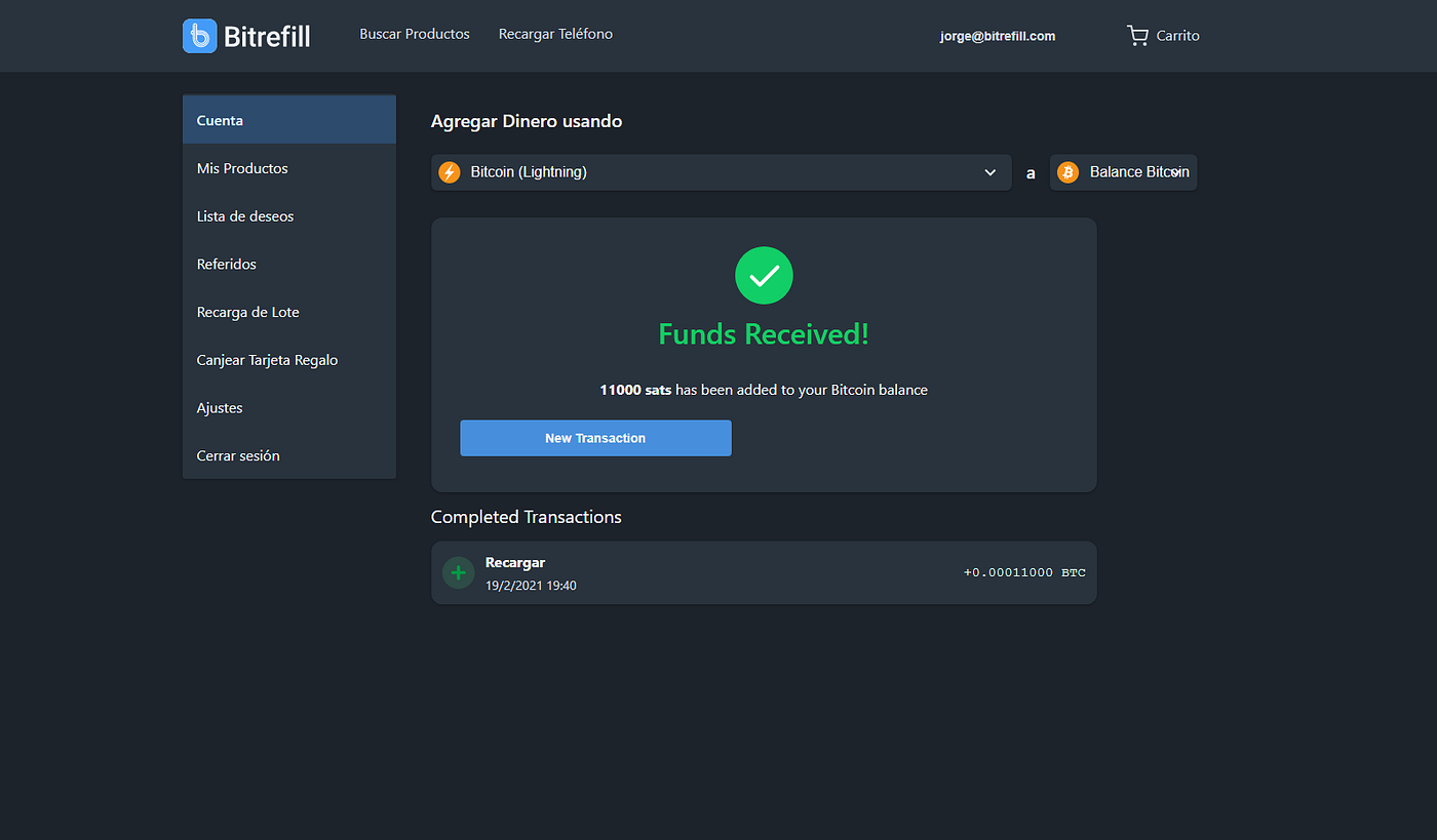 Tutorial: Comienza con una cuenta en Bitrefill. | by Bitrefill | Bitrefill  en Español | Medium