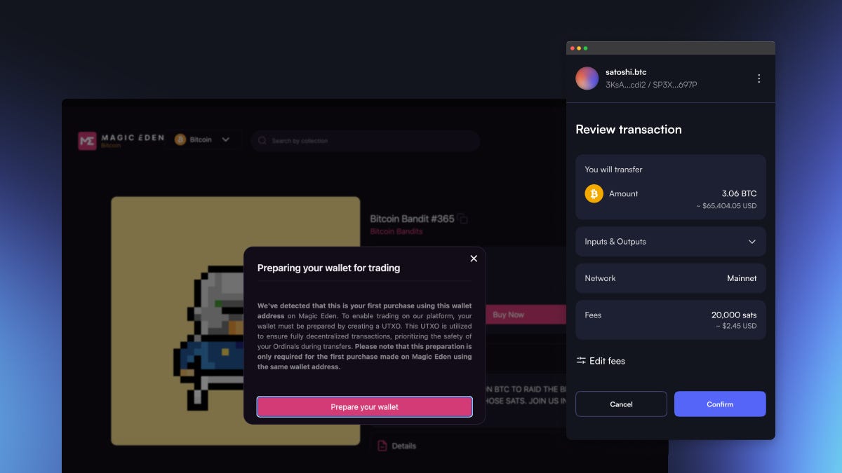 Buy and Sell Ordinals on Magic Eden with Xverse | by Xverse - Web3 Bitcoin  Wallet | Medium
