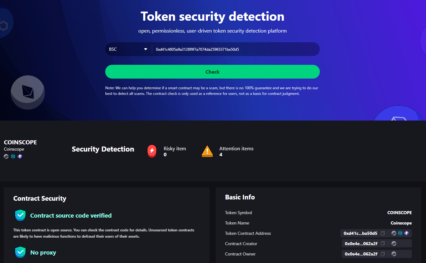 What is a Crypto Contract Scanner and How To Use One | by Cyberscope, a TAC  Security Company | Coinmonks | Medium