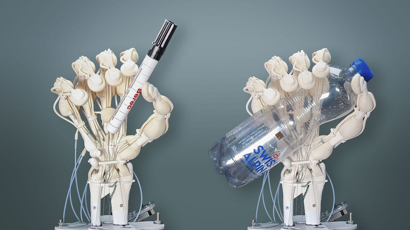 Image of 3D-printed soft robotic hand by Popular Science