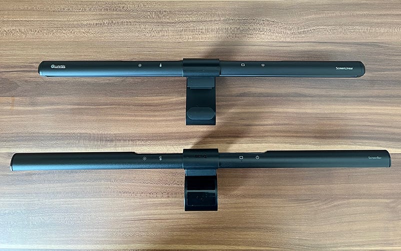 Quntis Screen Light Bar Vs. BenQ ScreenBar, by Andrew Baisden