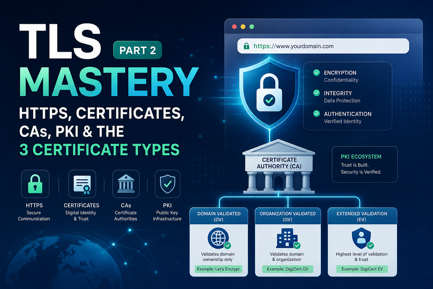 TLS Mastery — Part 2: HTTPS, Certificates, CAs, PKI & the 3 Certificate Types | Shantayya Swami