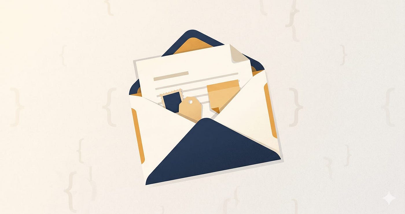 Envelope image for visual support
