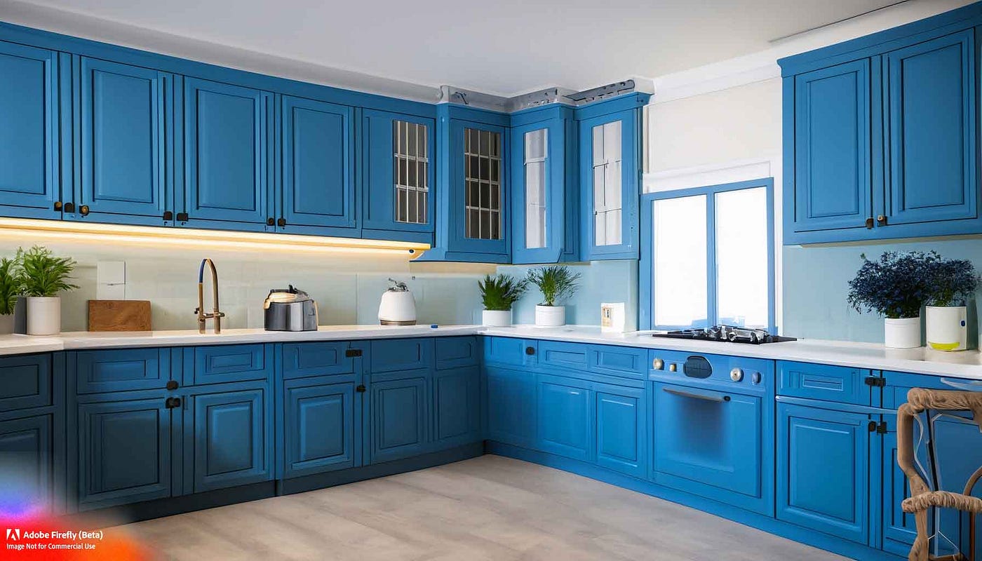 Painting Ideas - Blue Kitchen Cabinet Colors