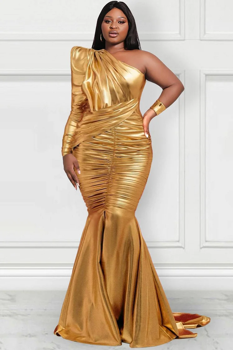 green emerald velvet dress Amazon.com: XPLUSWEAR Plus Size Gold Sequin Dress for Women, One Shoulder  Side Streamer Long Sleeve Mini Dress : Clothing, Shoes & Jewelry main image 0