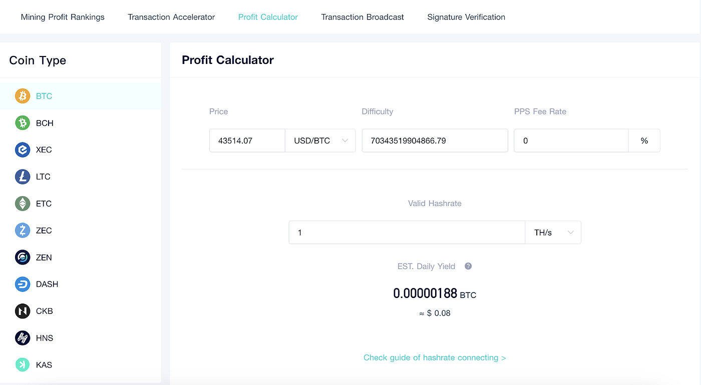 A Guide to Calculating Profits for Crypto Miners | by ViaBTC | Medium